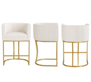 Low Back PU Leather Counter Stools (Set of 2)