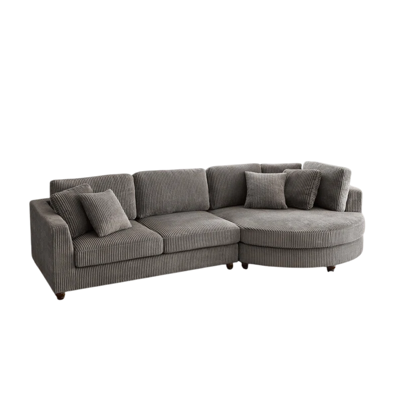 Round Chaise 2-Piece Sofa