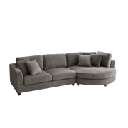 Round Chaise 2-Piece Sofa