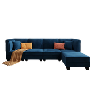 5 Piece Fabric Sectional Sofa