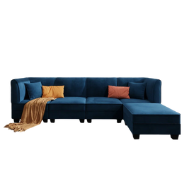 5 Piece Fabric Sectional Sofa