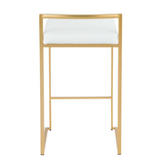 Upholstered Counter Stools with Metal Frame (Set of 2)