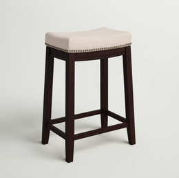 Solid Wood Backless Bar Stools (Set of 2)