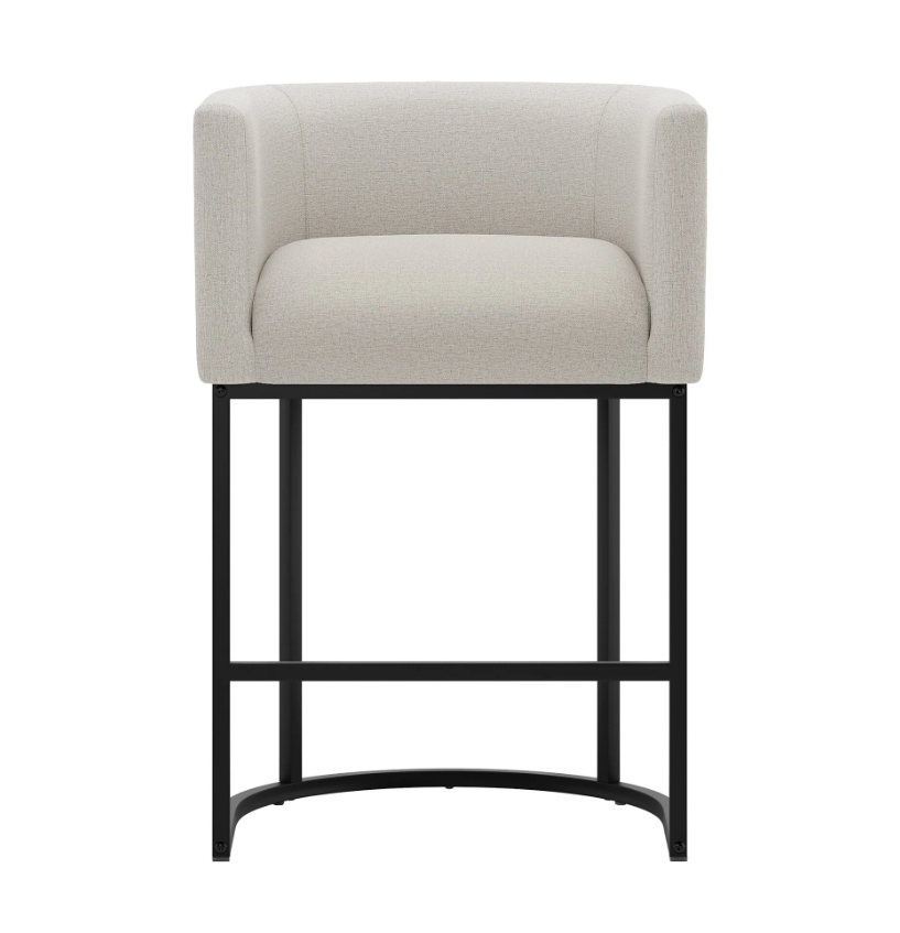 Contemporary Linen Counter-Height Stool (Set of 2)