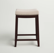 Solid Wood Backless Bar Stools (Set of 2)