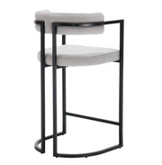 Modern Upholstered Hollow Bar Stools (Set of 2)