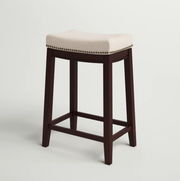 Solid Wood Backless Bar Stools (Set of 2)