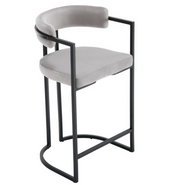 Modern Upholstered Hollow Bar Stools (Set of 2)