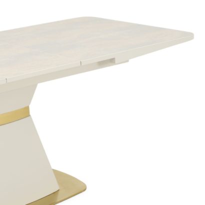 Candy Foldable Dining Table, Beige & Gold