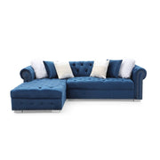 Jilian Velvet Left Hand Facing Sectional Sofa