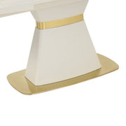Candy Foldable Dining Table, Beige & Gold
