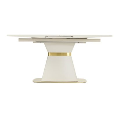 Candy Foldable Dining Table, Beige & Gold