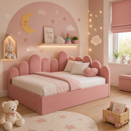 Petal Kid Upholstered Bed