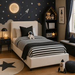 Plain Upholstered Bed