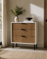 Slate 3 Drawer Nightstand