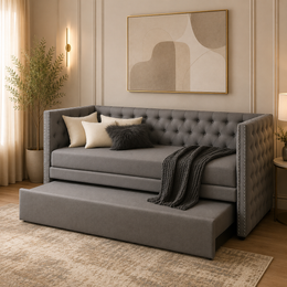 Zenya Trundle Tufted Daybed