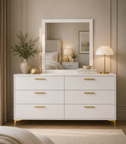 Elanor 6 Drawers Dresser with Mirror