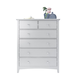 Finch 2+4 Chest of Drawers in Light Grey