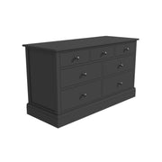 Grey MDF Wood Wide Chest of 7 Drawer’s