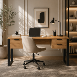 Lorven Computer Desk with Metal Base