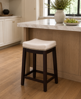 Solid Wood Backless Bar Stools (Set of 2)
