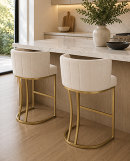 Low Back PU Leather Counter Stools (Set of 2)