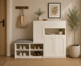 2-in-1 Shoe Cabinet with Bench