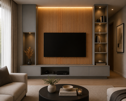 Axis Black TV Wall Unit