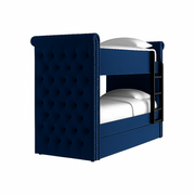 Upholstered Tufted Bunk Bed