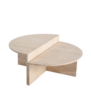 Orbit Round Travertine Coffee Table (Nesting Set)