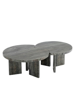 Belluno Round Travertine Set