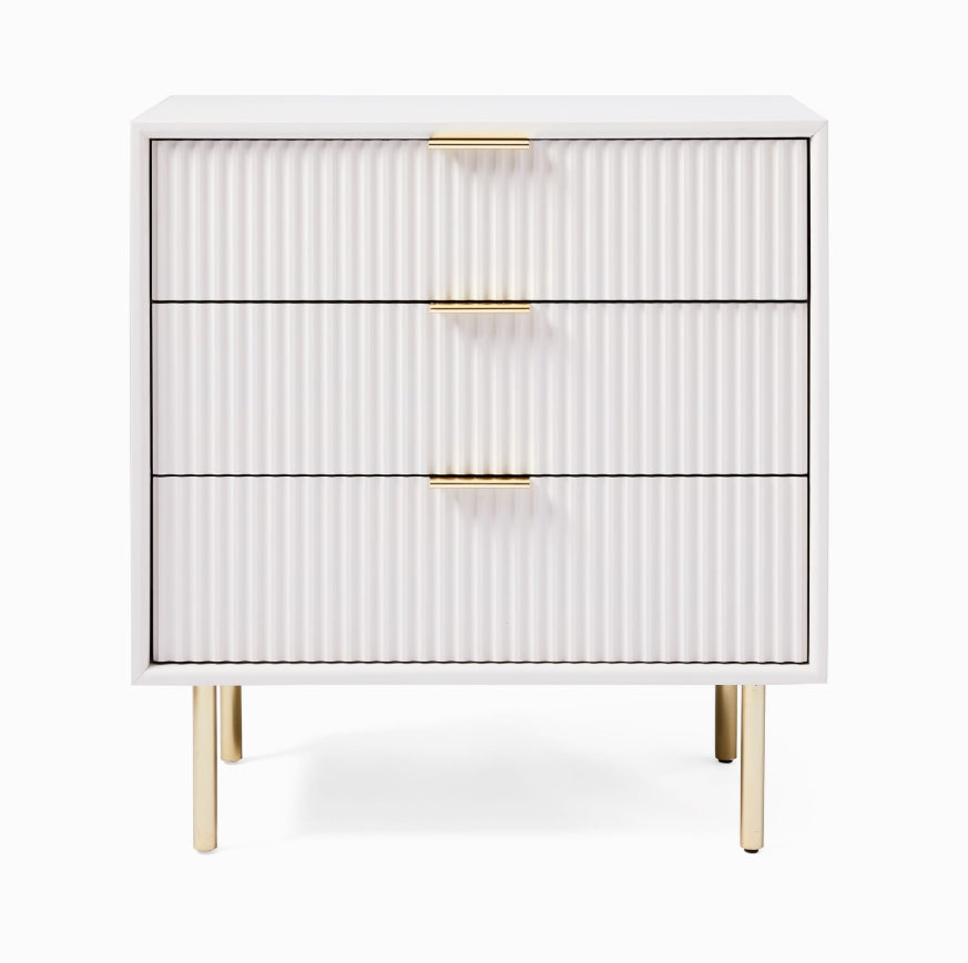 Slate 3 Drawer Nightstand