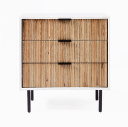 Slate 3 Drawer Nightstand