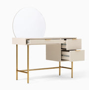 Slate Fluted Dresser with Mirror