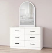 Ivessa 6 Drawers Dresser with Mirror