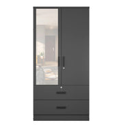 2-Door Mirror Wardrobe