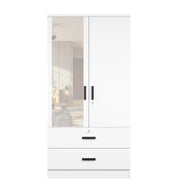 2-Door Mirror Wardrobe