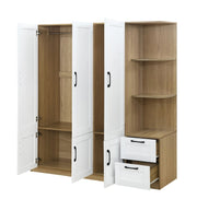 Orion 3-Door Wardrobe with Side Shelving