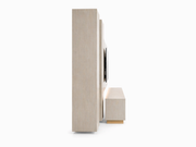 Luxe Modern Wall-Mounted TV Unit with Display Cabinets