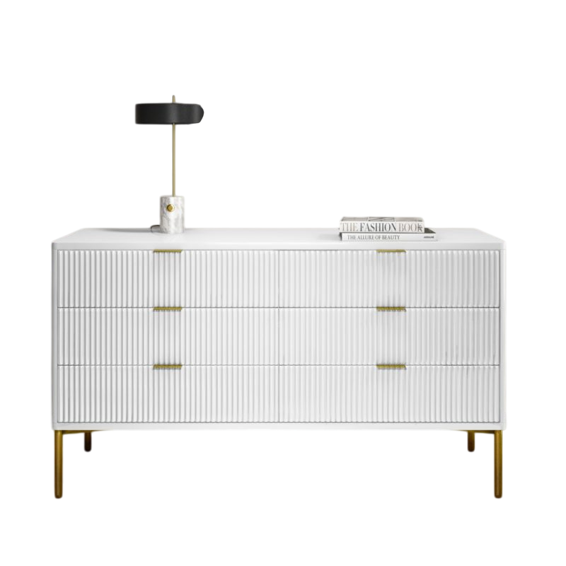 High Gloss Wide Chest of 6 Drawer’s