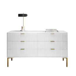 High Gloss Wide Chest of 6 Drawer’s