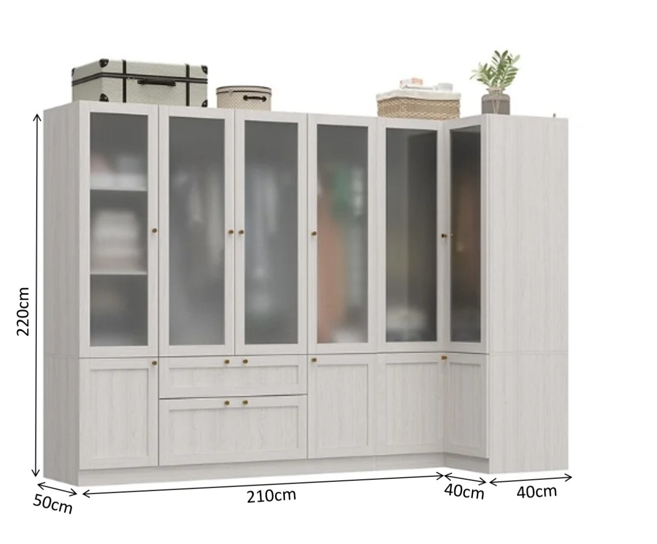 Celestria Luxe L-Shape Wardrobe