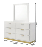 Auralie 6 Drawers Dresser with Mirror