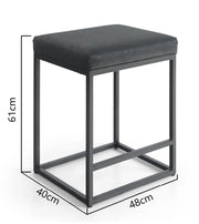 Backless Linen Counter Stools (Set of 2)