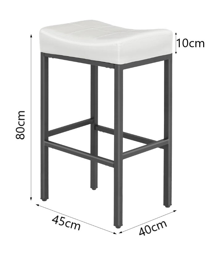 Backless PU Leather Bar Stools (Set of 2)
