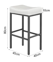 Backless PU Leather Bar Stools (Set of 2)