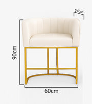 Low Back PU Leather Counter Stools (Set of 2)