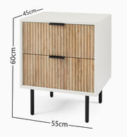 Slate 2 Drawer Nightstand