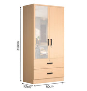 2-Door Mirror Wardrobe
