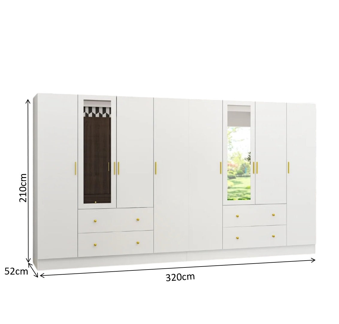 Tudor 8-Door Wardrobe